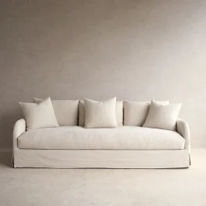 Corte Fabric Sofa | Ecru (234cm) - Gambar 3