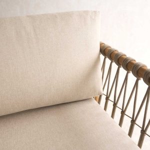 Leo Outdoor Lounge Chair | Linen (100cm) - Gambar 5