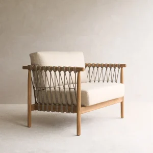 Leo Outdoor Lounge Chair | Linen (100cm) - Gambar 6