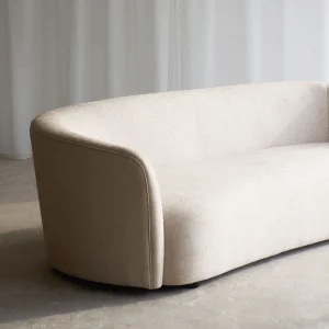 Ellipse Fabric Sofa | 3 Seater - Oatmeal - Gambar 3
