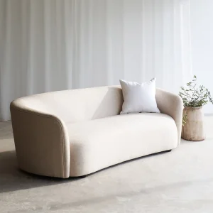 Ellipse Fabric Sofa | 3 Seater - Oatmeal - Gambar 4