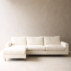 Ponte Long L Shape Fabric Sofa | Panna Cotta (270 cm) - Gambar 6