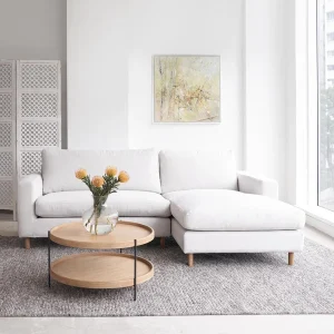 Ponte Petite L Shape Fabric Sofa (228cm) - Gambar 5