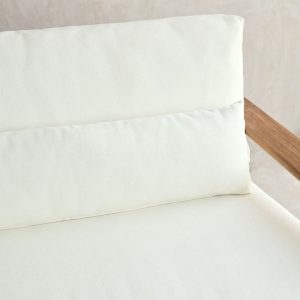 Capri Outdoor Sofa | 3 Seater - Graige with Snow Cushion - Gambar 5