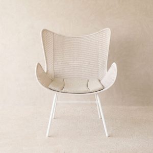 Swing Wing Outdoor Chair | Chalk with Clay Cushion - Gambar 3