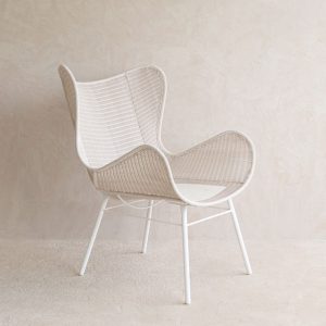 Swing Wing Outdoor Chair | Chalk with Clay Cushion - Gambar 5